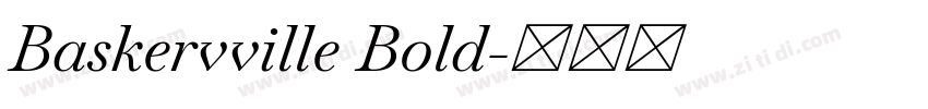 Baskervville Bold字体转换